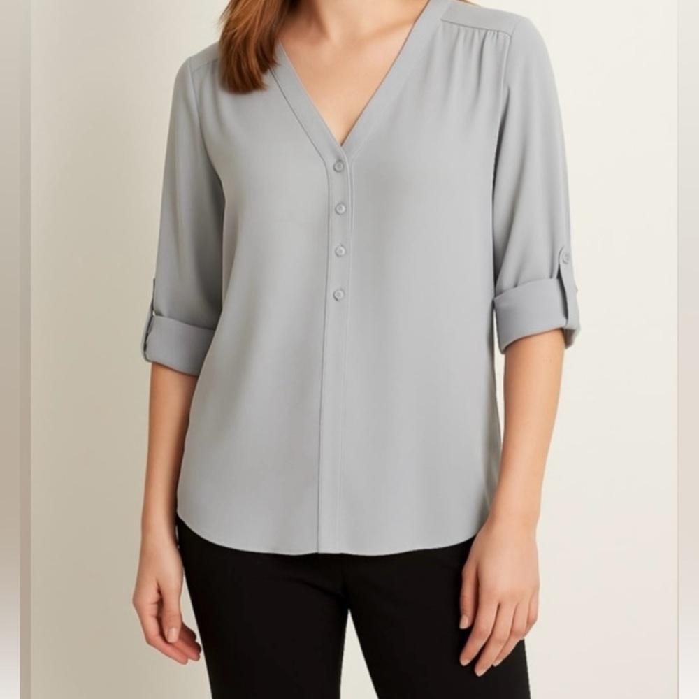 Express Light Gray Blouse